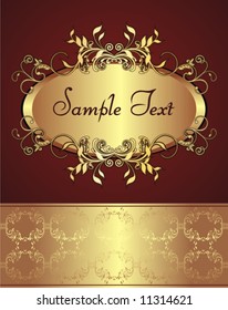 background with golden decoration