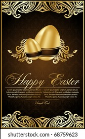 background with Golden eggs