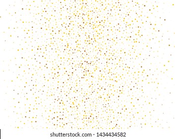Background with Golden glitter, confetti. Gold polka dots, circles, round. Typographic design. Bright festive, festival pattern for party invites, wedding, cards, phone Wallpapers. Vector illustration