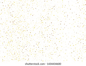 Background with Golden glitter, confetti. Gold polka dots, circles, round. Typographic design. Bright festive, festival pattern for party invites, wedding, cards, phone Wallpapers. Vector illustration