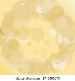 Background with Golden glitter, confetti. Gold polka dots, circles, round. Typographic design. Bright festive, festival pattern for party invites, wedding, cards, phone Wallpapers. Vector illustration