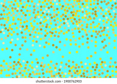 Fondo con brillo dorado, confeti de color verde neón brillante. Festividad, patrón de festival para invitaciones de fiesta, boda, tarjetas, fondos de pantalla del teléfono. Ilustración del vector