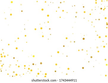 Background with Golden glitter, confetti. Golden Polka dots, circles, round. Bright festive, festival pattern for party invites, wedding, cards, phone Wallpapers. Vector illustration