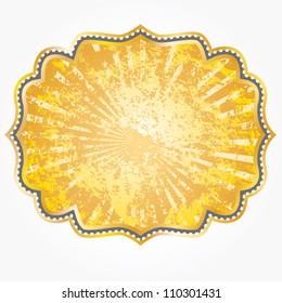 background with golden grunge label