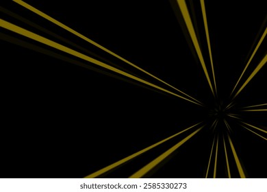 background with golden lines of light in the darkness