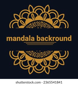 background with golden mandala ornament design