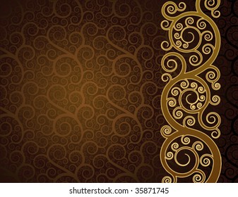 background with golden ornament