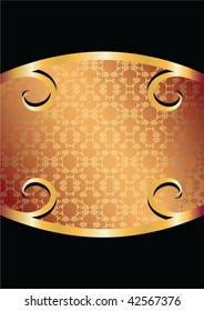 Background with golden ornament.