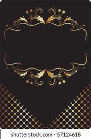 Background with golden ornament