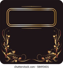 Background with golden ornament