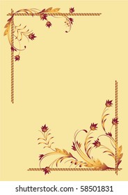 Background with golden ornament