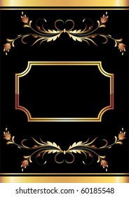 Background with golden ornament