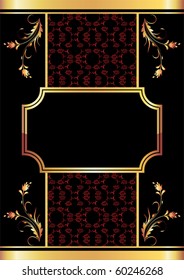 Background with golden ornament