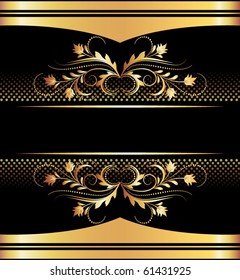 Background with golden ornament