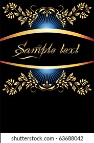 Background with golden ornament