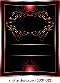 Background with golden ornament