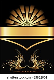 Background with golden ornament