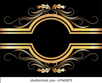 Background with golden ornament