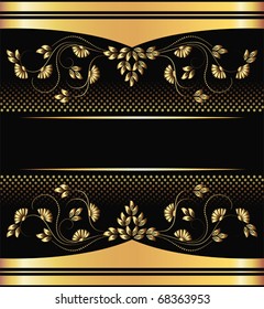 Background with golden ornament
