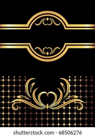 Background with golden ornament
