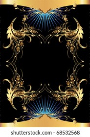 Background with golden ornament