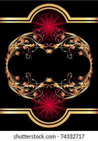Background with golden ornament