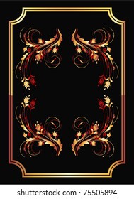Background with golden ornament