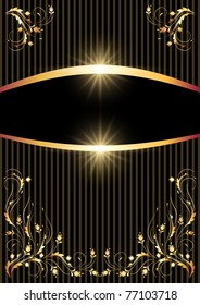 Background with golden ornament