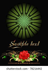 Background with golden ornament