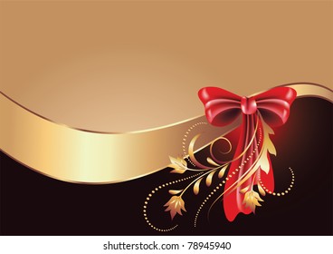 Background with golden ornament