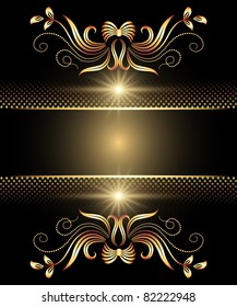 Background with golden ornament