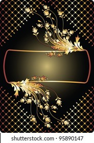 Background with golden ornament