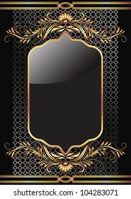 Background with golden ornament for various design artwork