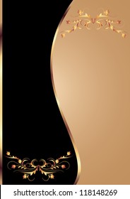 Background with golden ornament for various design artwork