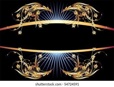 Background with golden ornament for various design artwork