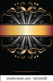 Background with golden ornament for various design artwork