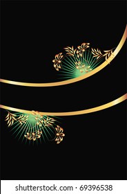 Background with golden ornament for various design artwork