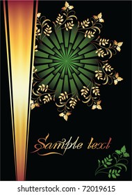 Background with golden ornament for various design artwork