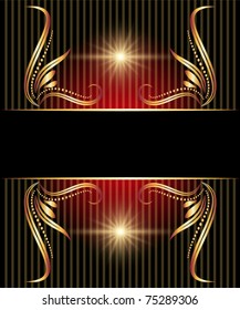 Background with golden ornament for various design artwork
