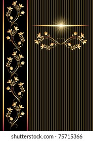 Background with golden ornament for various design artwork