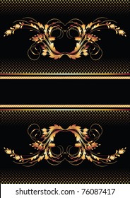 Background with golden ornament for various design artwork