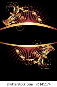 Background with golden ornament for various design artwork