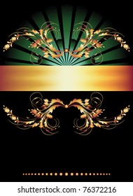 Background with golden ornament for various design artwork