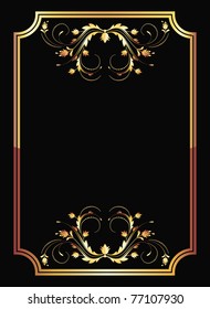 Background with golden ornament for various design artwork