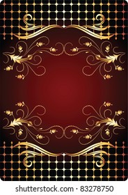 Background with golden ornament for various design artwork