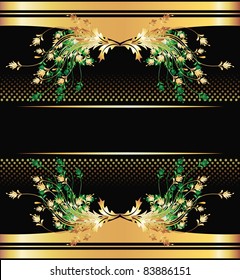 Background with golden ornament for various design artwork