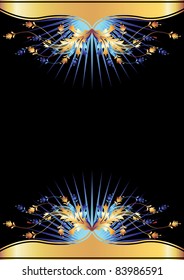 Background with golden ornament for various design artwork