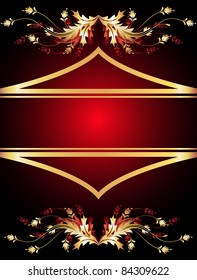 Background with golden ornament for various design artwork