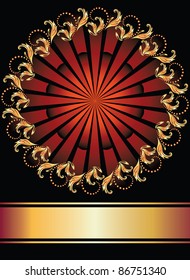 Background with golden ornament for various design artwork