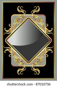 Background with golden ornament for various design artwork
